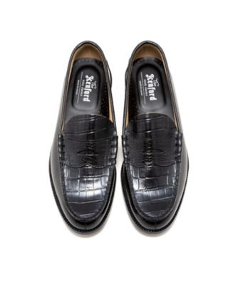 ローファー　Ｔｈｅ　Ｋｅｎｆｏｒｄ　Ｆｉｎｅｓｈｏｅｓ　ブラックブラッククロコダイルコンビ　ラバーソール　Ｋ００９Ｃ２４＿＿＿＿ＢＬＢＬ