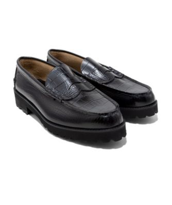The Kenford Fineshoes (Men)/ケンフォード ファインシューズ ローファー　Ｔｈｅ　Ｋｅｎｆｏｒｄ　Ｆｉｎｅｓｈｏｅｓ　ブラックブラッククロコダイルコンビ　タンクソール　Ｋ０１２Ａ２５＿＿＿＿ＢＬＢＬ
