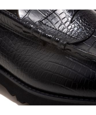 ローファー　Ｔｈｅ　Ｋｅｎｆｏｒｄ　Ｆｉｎｅｓｈｏｅｓ　ブラックブラッククロコダイルコンビ　タンクソール　Ｋ０１２Ａ２５＿＿＿＿ＢＬＢＬ
