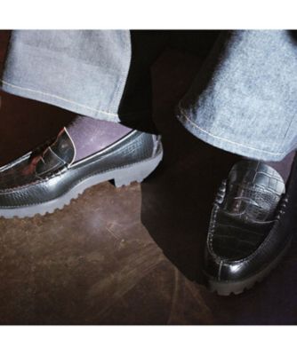 ローファー　Ｔｈｅ　Ｋｅｎｆｏｒｄ　Ｆｉｎｅｓｈｏｅｓ　ブラックブラッククロコダイルコンビ　タンクソール　Ｋ０１２Ａ２５＿＿＿＿ＢＬＢＬ