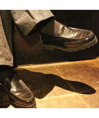 ローファー　Ｔｈｅ　Ｋｅｎｆｏｒｄ　Ｆｉｎｅｓｈｏｅｓ　ブラックブラッククロコダイルコンビ　タンクソール　Ｋ０１２Ａ２５＿＿＿＿ＢＬＢＬ