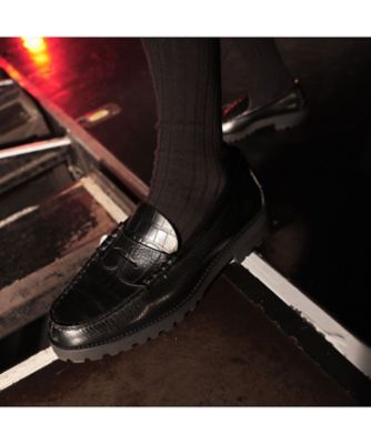 ローファー　Ｔｈｅ　Ｋｅｎｆｏｒｄ　Ｆｉｎｅｓｈｏｅｓ　ブラックブラッククロコダイルコンビ　タンクソール　Ｋ０１２Ａ２５＿＿＿＿ＢＬＢＬ