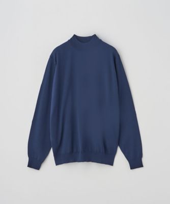 モックネック長袖ニットプルオーバー 30G MODERN FIT