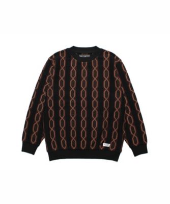 ＜三越伊勢丹/公式＞ WACKO MARIA (Men)/ワコマリア セーター CREW NECK SWEATER（TYPE-2）24SS-WMK-KN23 BLACK トップス【三越伊勢丹/公式】