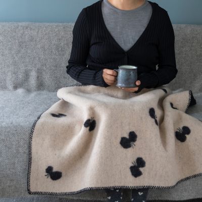 ウール ミニブランケット CHOUCHO ブラック | KLIPPAN