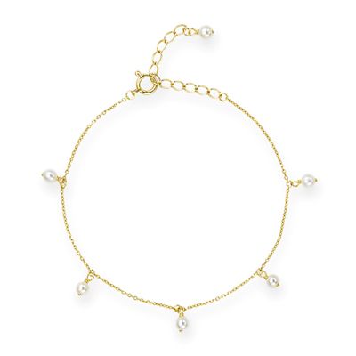 ＜Ponte Vecchio＞Ｋ１０ＹＧフレッシュウォーターパールブレスレット