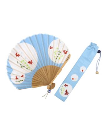 金魚鉢シェル扇子セット