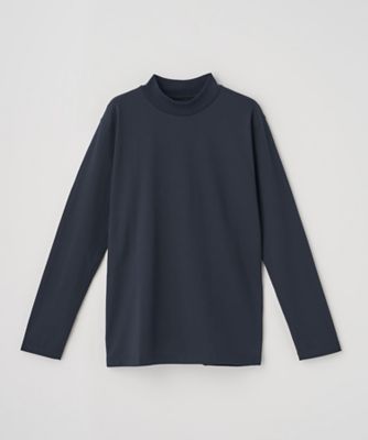 コットンモックネックロングスリーブインナーシャツ