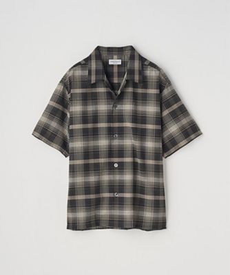 ボイルチェックオープンカラー半袖シャツ L03680FB204