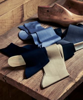 桐箱入りソックス２足ギフト　ＧＩＺＡ４５極細リブソックス　ＬＤＮ０１１／０１１