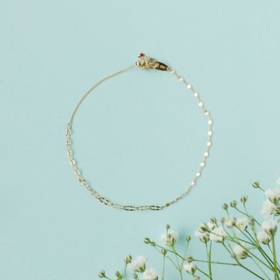 ＜e.m. (Women)＞ゴールド　ミックスチェーン　ブレスレット