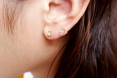 サークルダイヤモンドピアス