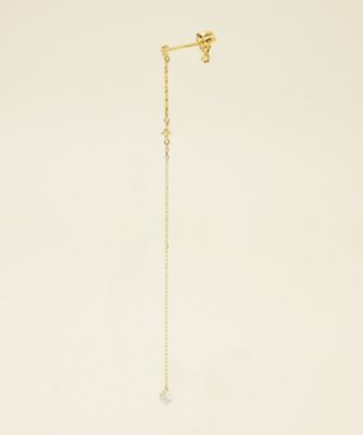 ＜e.m. (Women)＞ロングチェーンダイヤモンドピアス