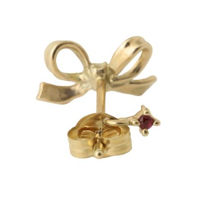 リボンモチーフ ピアスk18 0237 リボンモチーフピアス ※シングル