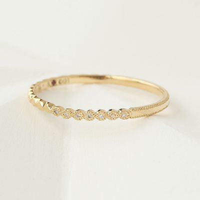 ＜e.m. (Women)＞ｌｉｔｔｌｅ　ｅｍｂｌｅｍ　３種デザインダイヤモンドスタッズリング