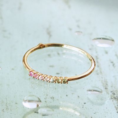 ＜e.m. (Women)＞グラデーションサファイアリング