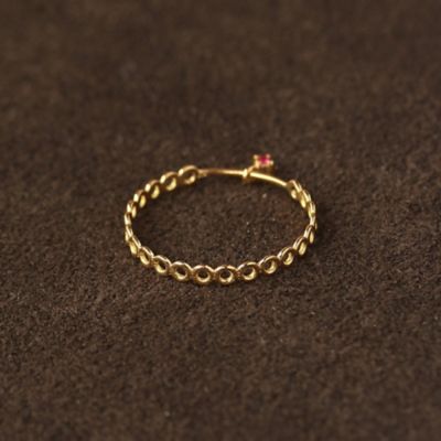＜e.m. (Women)＞ｌｉｔｔｌｅ　ｅｍｂｌｅｍ　ゴールドピンキーリング　ＬＥ－ＰＫ－ＡＲ０６