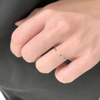 誕生石リング　２月アメジスト