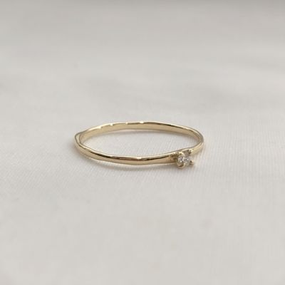 ＜e.m. (Women)＞誕生石リング　４月ダイヤモンド
