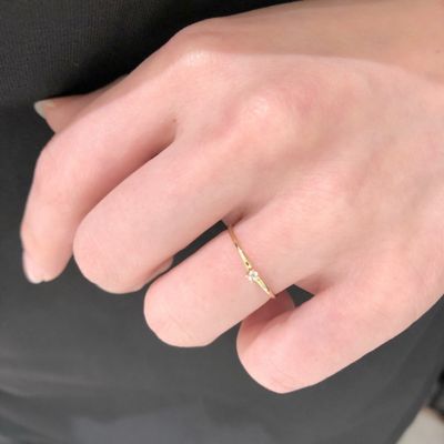 誕生石リング　４月ダイヤモンド
