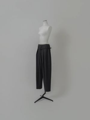 バイカラーカットオフ タックパンツ LH24AーPT052 | LOHEN 