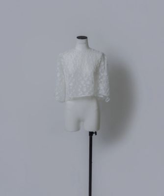 ＜LOHEN＞ＳＨＥＥＲ　ＪＡＣＱＵＡＲＤ　ＣＲＯＰＰＥＤ　ＢＬＯＵＳＥ　ＬＨ２６ＳＳーＢＬ０４３