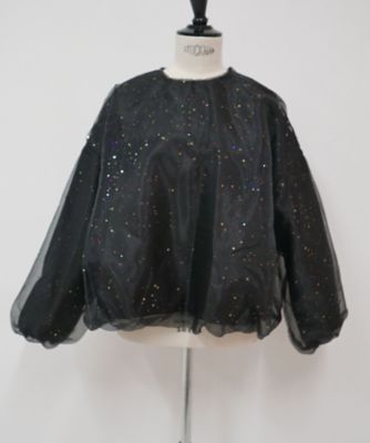 ボーダーズアットバルコニー　36 ブラック　SHIRT GATHERED TEE SHIRT GATHERED TEE | BORDERS at BALCONY