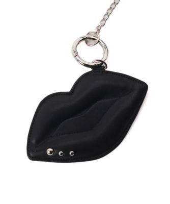 MATTE CHROME LEATHER LIP SHAPED