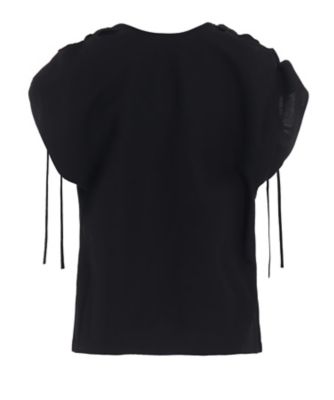 リミフゥ レイヤード カットソー LIMI feu シルク混レーヨン アシメ NATURAL SMOOTH SHOULDER GATHER TEE