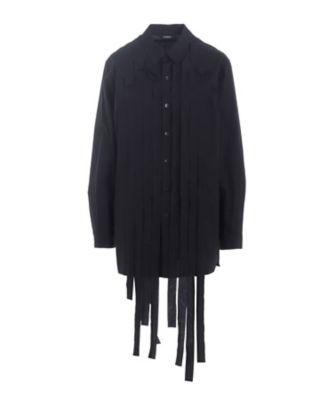 ＜LIMI feu (Women)＞１００／２　ＢＲＯＡＤ　ＣＯＴＴＯＮ　ＳＨＩＲＴ　ＷＩＴＨ　ＴＡＰＥ　ＬＬーＢ１７ー０２０