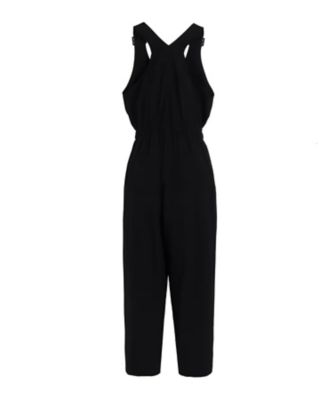 WOOL GABARDINE FRONT ZIP OVERALL