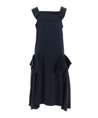 DOUBLE SATIN SQUARE FRILL DRESS B LL