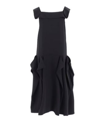 DOUBLE SATIN SQUARE FRILL DRESS B LL