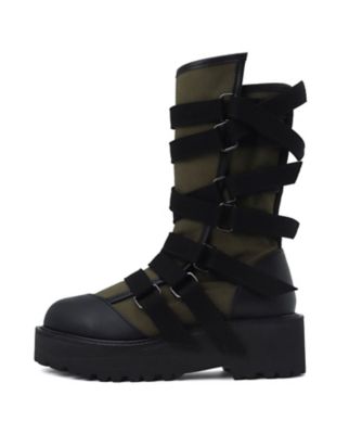 CANVAS ＋ CHROME SPIRAL NECK BOOTS LL