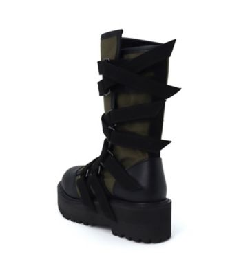 CANVAS ＋ CHROME SPIRAL NECK BOOTS LL