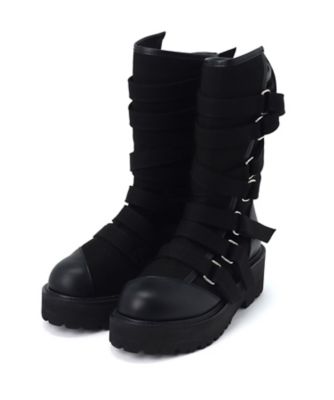 CANVAS ＋ CHROME SPIRAL NECK BOOTS LL