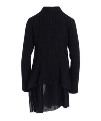 STRIPE GAUZE PLEATS DESIGNED JACKET