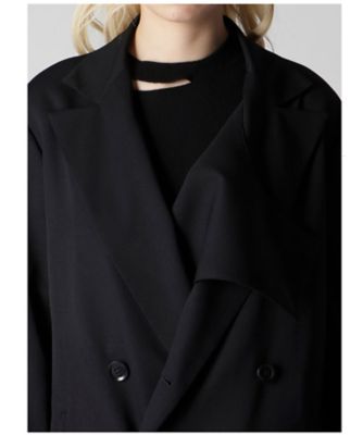 WOOL GABARDINE DOUBLE JACKET LLー