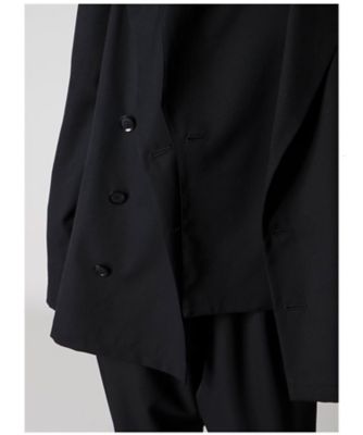 WOOL GABARDINE DOUBLE JACKET LLー