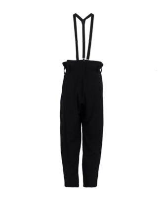 WOOL GABARDINE SUSPENDER PANTS