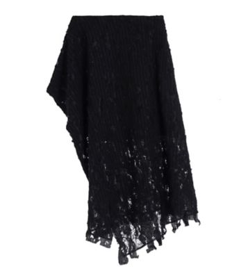 ＜LIMI feu (Women)＞ＤＡＭＥＧＥＤ　ＳＴＲＩＰＥ　ＰＵＦＦ　ＳＫＩＲＴ　ＬＬーＳ１０ー１０５