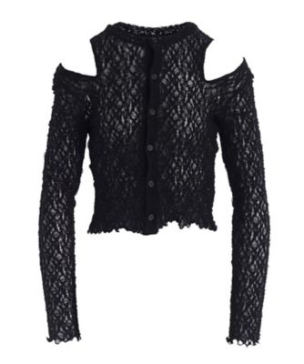 ＜LIMI feu (Women)＞ＦＬＯＷＥＲ　ＳＨＩＲＲＩＮＧ　ＳＬＩＴ　ＣＡＲＤＩＧＡＮ　ＬＬーＴ０４ー６３０