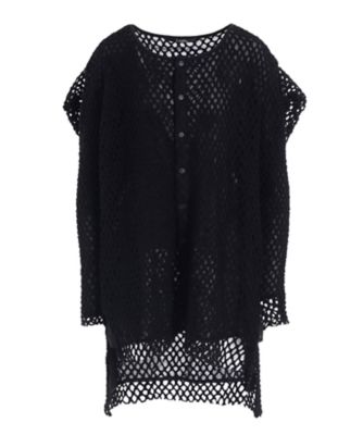 ＜LIMI feu (Women)＞ＨＯＬＥ　ＪＡＣＱＵＡＲＤ　＋　ＣＨＩＦＦＯＮ　ＰＵＦＦ　ＬＯＮＧ　ＣＡＲＤＩＧＡＮ　ＬＬーＴ０８ー８３１