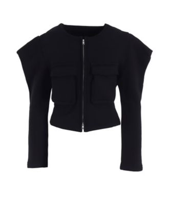 ＜LIMI feu (Women)＞ＣＯＴＴＯＮ　ＴＩＧＨＴ　ＦＬＥＥＣＥ　ＬＩＮＩＮＧ　ＳＬＥＥＶＥ　ＰＵＦＦ　ＪＡＣＫＥＴ　ＬＬーＴ４０ー０３６