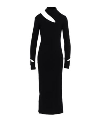 ＜LIMI feu (Women)＞ＣＯＴＴＯＮ　ＲＡＹＯＮ　ＲＩＢ　ＳＬＩＴ　ＤＲＥＳＳ　ＬＬーＴ６０ー０４１