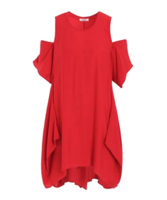 ＜LIMI feu (Women)＞ＢＡＣＫ　ＳＡＴＩＮ　ＣＲＯＳＳ　ＯＰＥＮ　ＳＨＯＵＬＤＥＲ　ＢＬＯＵＳＥ　ＬＰーＢ０２ー２０８