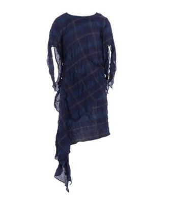 ＜LIMI feu (Women)＞ＰＬＡＩＤ　ＲＩＢＢＯＮ　ＤＲＥＳＳ　ＬＰーＤ０９ー２２２
