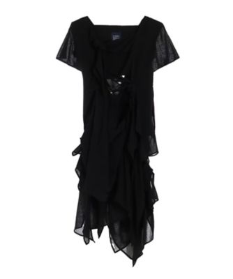 ＜LIMI feu (Women)＞ＧＡＵＺＥ　ＲＩＢＢＯＮ　ＤＲＥＳＳ　ＬＰーＤ１３ー２０９