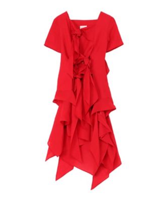 ＜LIMI feu (Women)＞ＣＬＥＡＲ　ＬＡＷＮ　ＲＩＢＢＯＮ　ＤＲＥＳＳ　Ｂ　ＬＰーＤ１３ー３００