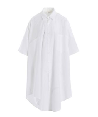 ＜LIMI feu (Women)＞１００／２　ＢＲＯＡＤ　ＣＯＴＴＯＮ　ＡＳＹＭＭＥＴＲＹ　ＳＨＩＲＴ　ＬＰーＤ２６ー００２